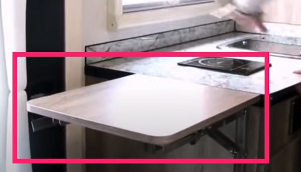 厨房部分可以加折叠延伸板